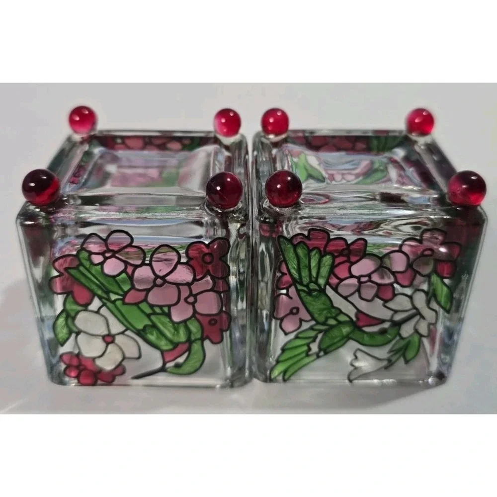 Set Of 2 Joan Baker Mini Glass Tealight Holder-2